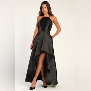 Nwot  Lulu’s Black High-Low Gown M